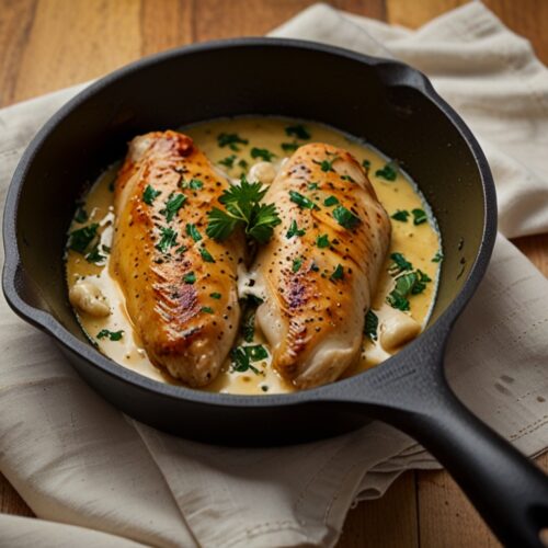 creamy garlic chicken recipe