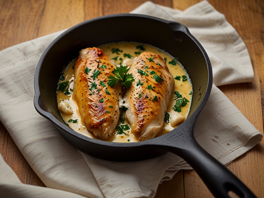 creamy garlic chicken recipe